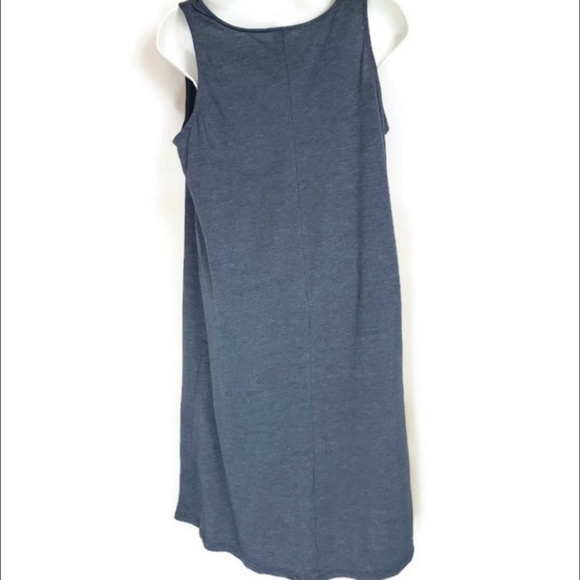 Heathered blue Sunflower print Tank Dress MEDIUM - Picture 3 of 3